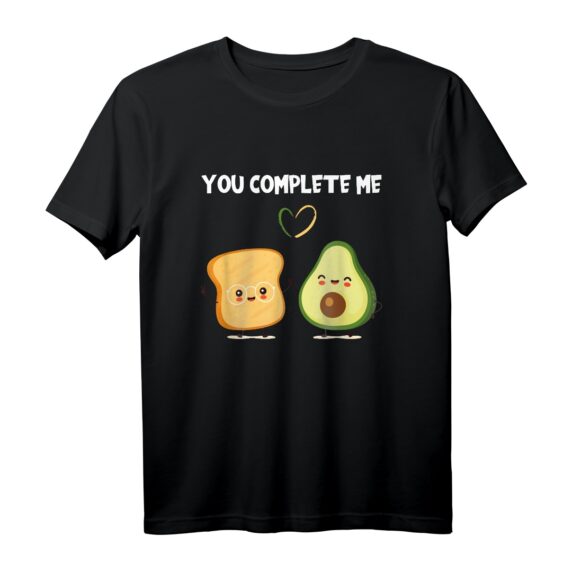 You Complete Me Herz Toast und Avocado T-Shirt  Lustiges Essen-Design für Freunde, Familie & Foodies zum Geburtstag und Weihnachten