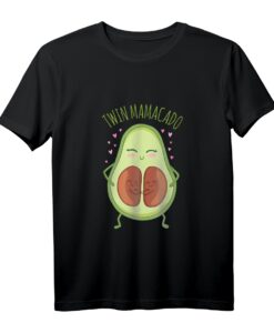 Zwillinge Mamacado veganes Schwangerschafts-T-Shirt mit Avocado Design  Humorvolles Motiv für werdende Zwillingsmütter, vegan und vegetarisch