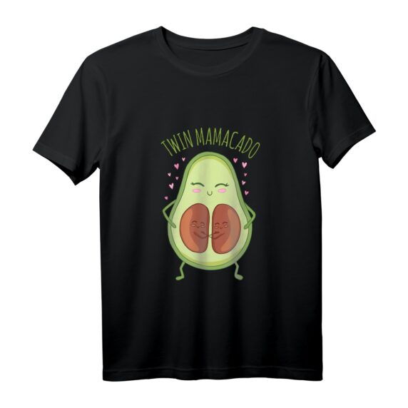 Zwillinge Mamacado veganes Schwangerschafts-T-Shirt mit Avocado Design  Humorvolles Motiv für werdende Zwillingsmütter, vegan und vegetarisch